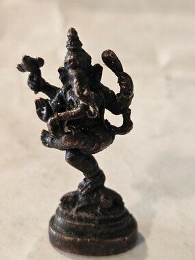 Vintage Bronze Ganesha Amulet – Handcrafted Thai Religious Protection